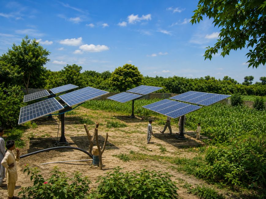 Off-grid solar pump installation
