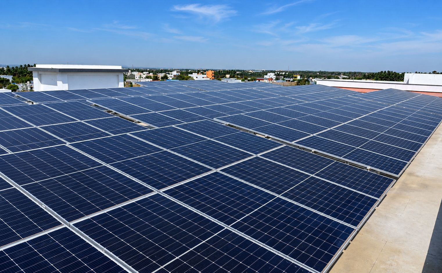 Grid-tied rooftop installation